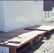 Old Sacramento.View of the Old School House Museum on the west side of Front at L Streets