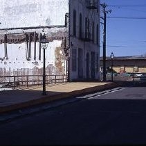 Old Sacramento. View of the Empire House and Ebner's Hotel on Second Street