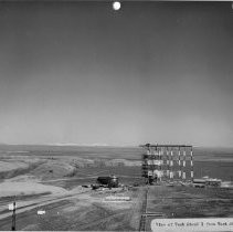 Alpha test stand. View of Test Stand 1 from Test Stand 2.Alpha test stand