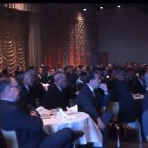 View of the festivities for the Sacramento Redevelopment Agency's groundbreaking ceremonies including speeches by local dignitaries