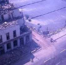 Views of redevelopment sites showing the demolition of buildings in the district. These views date from 1959 to 1964. Specific sites are not identified in this set of images