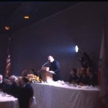 View of the festivities for the Sacramento Redevelopment Agency's groundbreaking ceremonies including speeches by local dignitaries