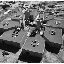 Aerial view of the new State Fair site, Cal Expo before the fair opened in 1968