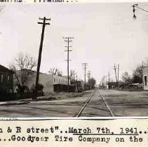 R street rail line at 10th street