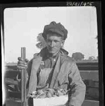 Man with dead game birds