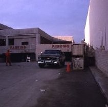 View of the construction site for Weinstock's Department Store on the K Street Mall or Downtown Plaza