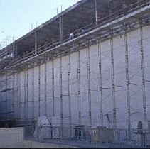 View of the B-2 Parking Garage for the Downtown Plaza under construction 4th Street to 7th Street and between J and L Streets