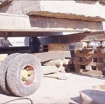Old Sacramento. View of the Theodor Judah Statue on a plaza at 2nd and L Streets. This view shows the installation of the statue