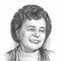 Drawing of Dr. Betty Ch'maj by John Lopes