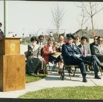 Walerga Park Plaque Dedication: Unidentified Speaker at Podium