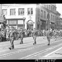 Military group in a parade