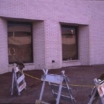 View of the construction site for Weinstock's Department Store on the K Street Mall or Downtown Plaza