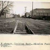 R street rail line at 15th street