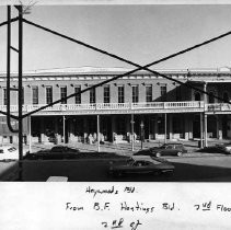 Heywood's Building view from 2nd floor of B. F. Hastings Building