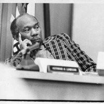 Herman Lawson at a City Council meeting