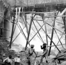 Construction of Head Dam, Folsom