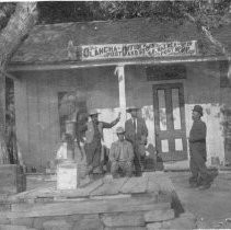 Miller, Jenkins, Knock and the proprietor. Only town on 960 sq. mi. 1906. [Olancha, CA]