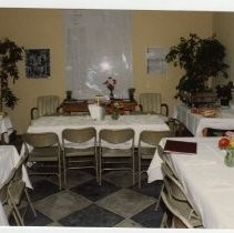 Interior view of the Sacramento City Cemetery Mortuary Chapel and Archives Office on the grounds of the cemetery