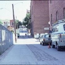 Old Sacramento. Old Sacramento. View of the Firehouse Alley between I and J Streets