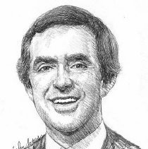 Drawing of Joe Clark by John Lopes