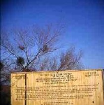 Slides of California Historical Sites. Entrance sign at Vallecito Stage Station, San Diego, Calif