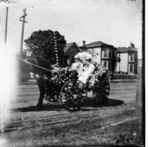 Horse drawn carriage, parade float