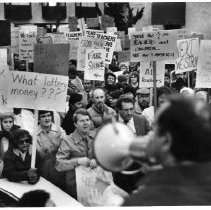 California Teachers Association president Ed Foglia addresses demonstrators