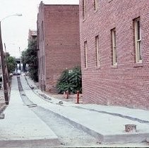 Old Sacramento. Old Sacramento. View of the Firehouse Alley between I and J Streets