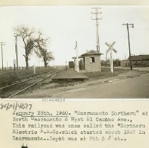 "Sacramento Northern" at North Sacramento station and West El Camino Ave