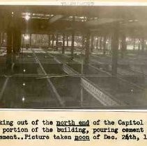 Interior view of Capitol extension under construction