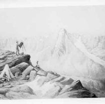 Photographs of Sketches of Western Pioneer Trail scenes. Photographers