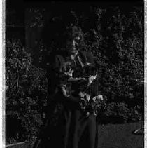 Woman holding flowers