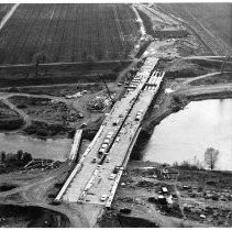 Watt Avenue Bridge, a divided four-lane structure, is about 85 per cent complete in the estimation of project engineers