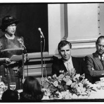 Queen Elizabeth II, Governor George Deukmejian and Prince Phillip (husband of Queen)