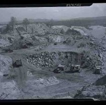 Gravel quarry with heavy equipment