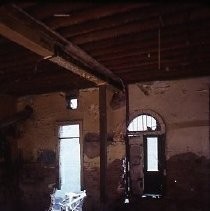 Old Sacramento historic district. View of interior reconstruction progress