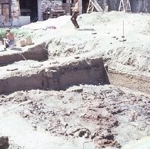 View of the archeological site for the "49er Scene" in Old Sacramento
