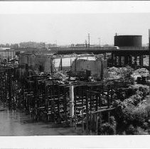 Exterior view of some of the demolished buildings in the Southern Pacific Railyards