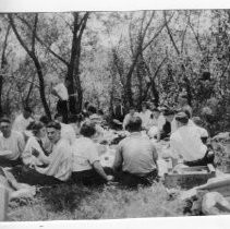 The Acornette Basketball Girls, Picnics 1916-1917 Putah Creek, At Lunch--from the scrapbook "Flora Schmittgen: This Is Your Life - April 7, 1955--from the scrapbook "Flora Schmittgen: This Is Your Life - April 7, 1955