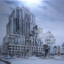 Views of the Sacramento Housing and Redevelopment Agency (SHRA) projects. This view is the rendering for the new central library at 8th street between I and J Street