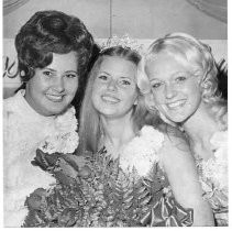 Tehama Royalty-Pam Fournoy, center, last night was crowned queen of the 83rd annual Tehama County Fair