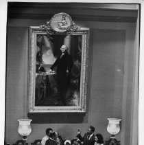 Bill Greene, being sworn in as a member of the California State Senate