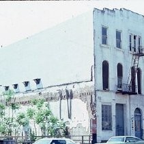 Old Sacramento. View of the Empire House and Ebner's Hotel on Second Street