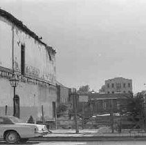 Street scene on I Street in Old Sacramento during redevelopment