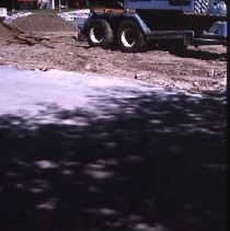 Demolition site at K and L, 12th and 13th Streets for the new Hyatt Hotel in 1984. A State of California building and a public parking lot occupied the site