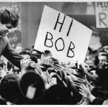 Senator Robert F. Kennedy (D-NY) campaigning for president, at Florin Center (shopping mall) in Sacramento