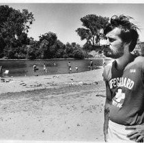 Dan Easter volunteer lifeguard at American River near Watt Avenue