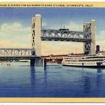 Tower Bridge Elevated fro Sacramento River Steamer, Sacramento, California