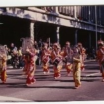 View of the parade in Sacramento to celebrate the completion of the California State Capitol restoration project