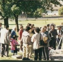 Tule Lake Linkville Cemetery Project 1989: Henry Taketa and Participants at Ceremony